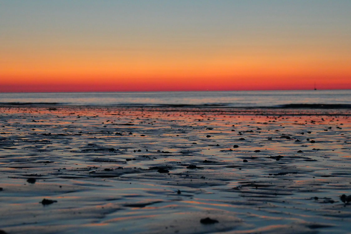 Coucher de soleil à la mer